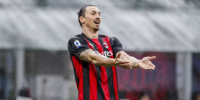 Zlatan Ibrahimovic während dem Spiel gegen Crotone. Zlatan Ibrahimovic