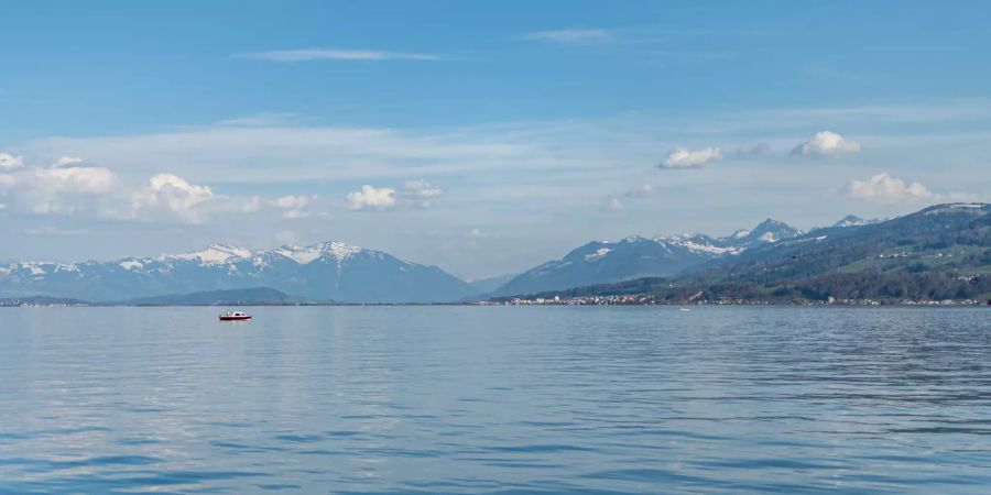 Landschaftsaufnahme am Zürichsee bei Wädenswil.