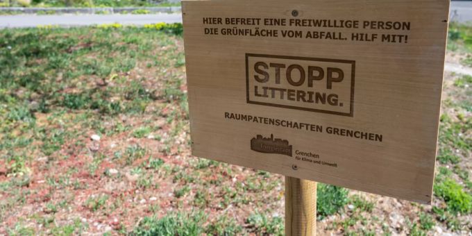 Raumpatenschaften Grenchen, Stopp Littering. Raumpatenschaften Grenchen, Stopp Littering.