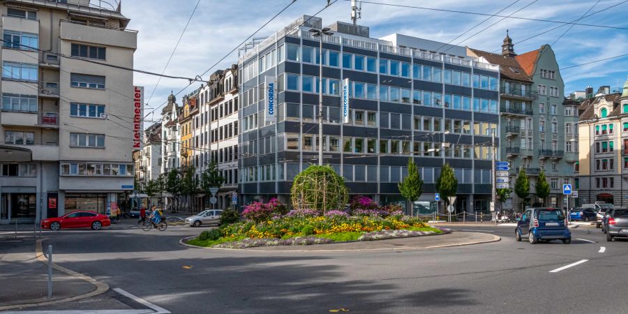 Der Bundesplatz in der Stadt Luzern.