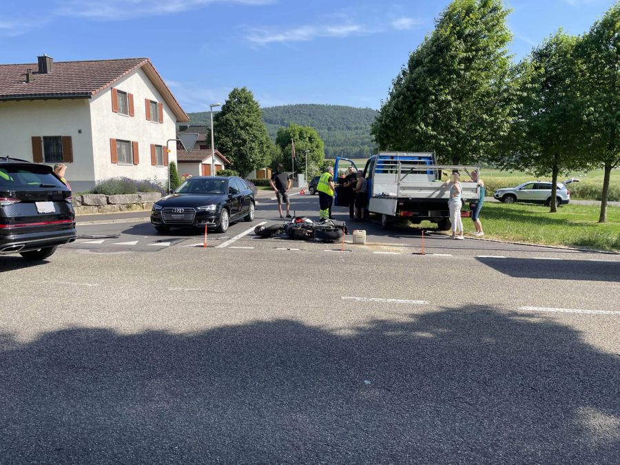 Motorradunfall in Möhlin