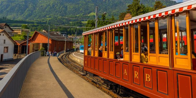 Von Arth Goldau geht es los Richtung des Rigi Erlebnis.