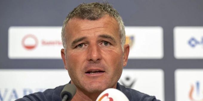 Alex Frei bei einer Pressekonferenz. fcb