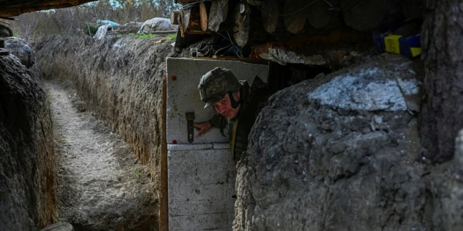 Ukrainischer Soldat in der Region Cherson