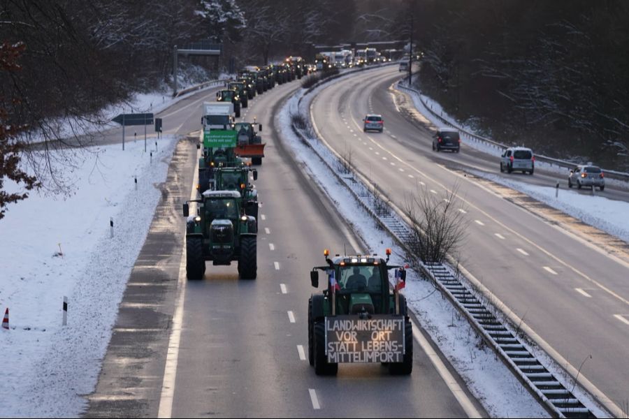 Bauernproteste Protest Blockade Landwirte