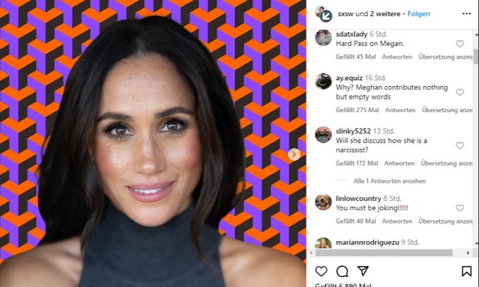 Meghan Markle wird beim Festival «South by Southwest» auftreten. Meghan Markle
