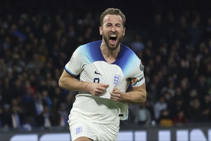 Harry Kane im Trikot der englischen Nationalmannschaft. Harry Kane England
