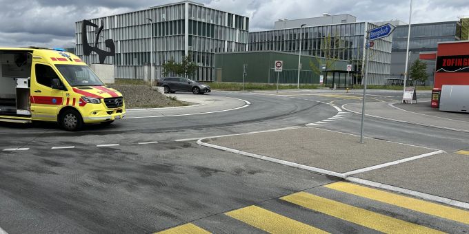 Unfallstelle in Zofingen Unfallstelle in Zofingen