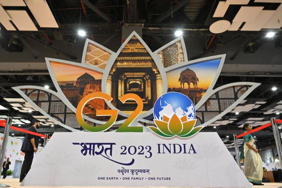 G20 2023 Indien Aufsteller