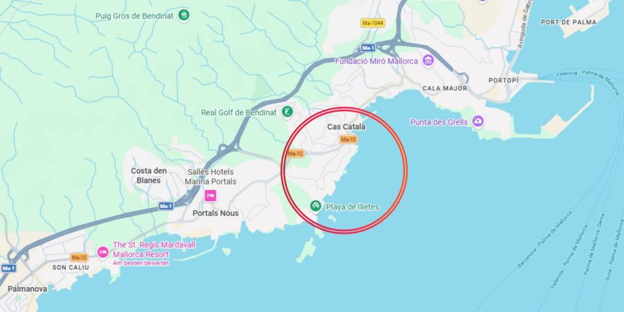 Die Vorfälle ereigneten sich an der «Playa de Illetes» und der «Cala Comtessa».