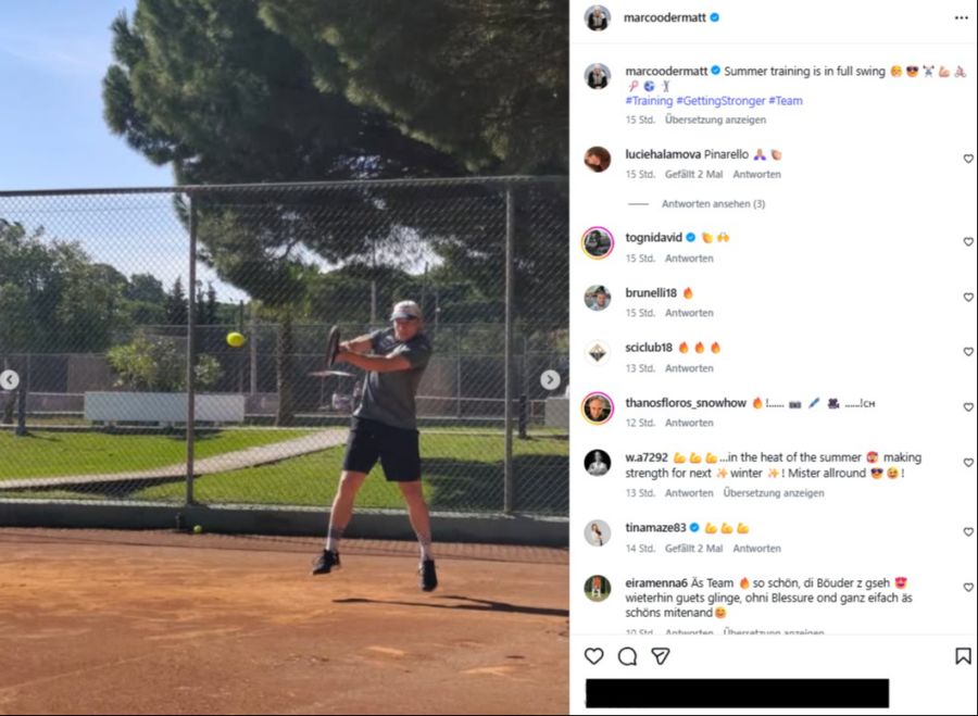 ...auf dem Tennisplatz