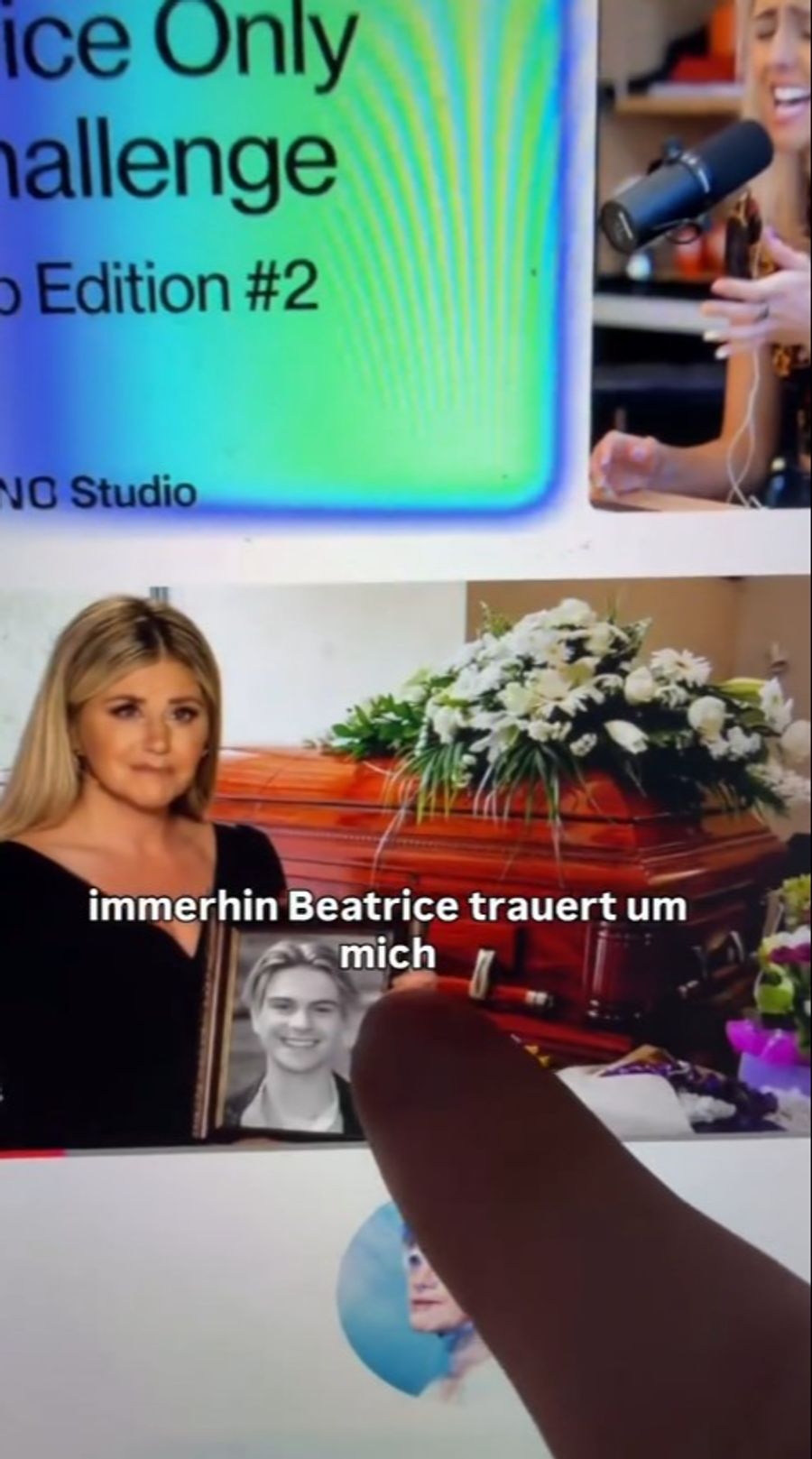 In einem Fake-Video wird sogar Beatrice Egli eingebaut. Sie soll angeblich um Vincent Gross trauern.