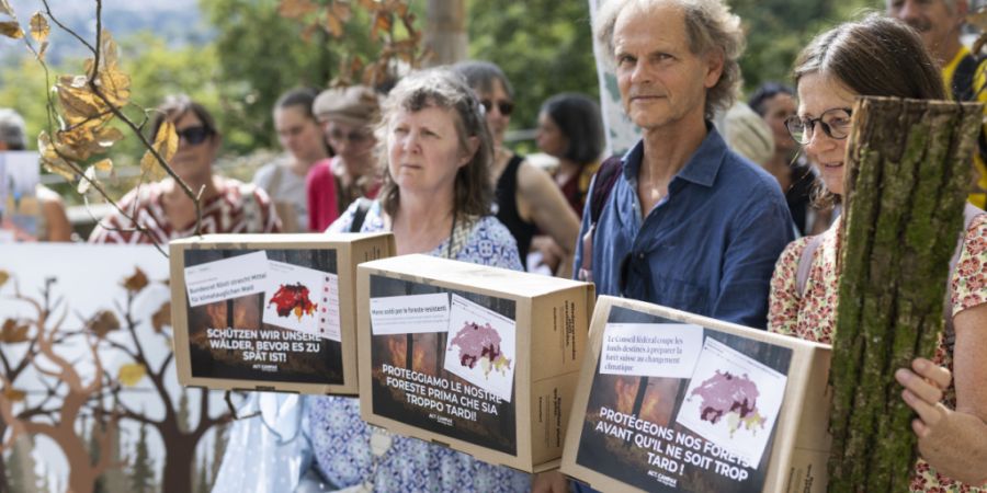 Am Donnerstag ist die Campax-Petition «Schützen wir unsere Wälder, bevor es zu spät ist» mit mehr als 72'600 Unterschriften an die Bundeskanzlei übergeben worden.