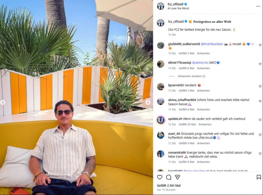 Auch Miguel Reichmuth schickt einen Schnappschuss...