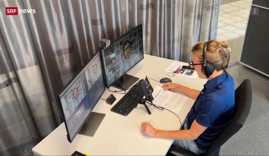 Redaktorin Cornelia Bösch führte mit ihrem Kollegen das Interview virtuell.