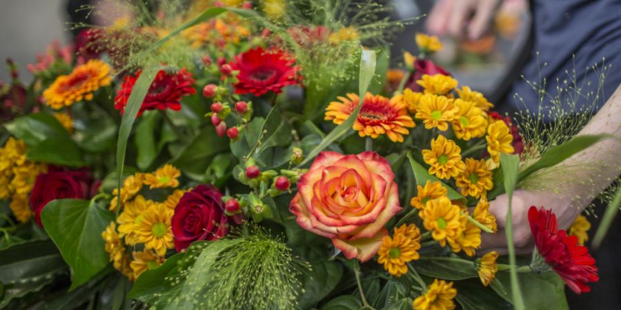 Eine Floristin am Werk. Die Gartenbauschule Oeschberg gilt als bedeutende Ausbildungsstätte für Pflanzenberufe. (Symbolbild)