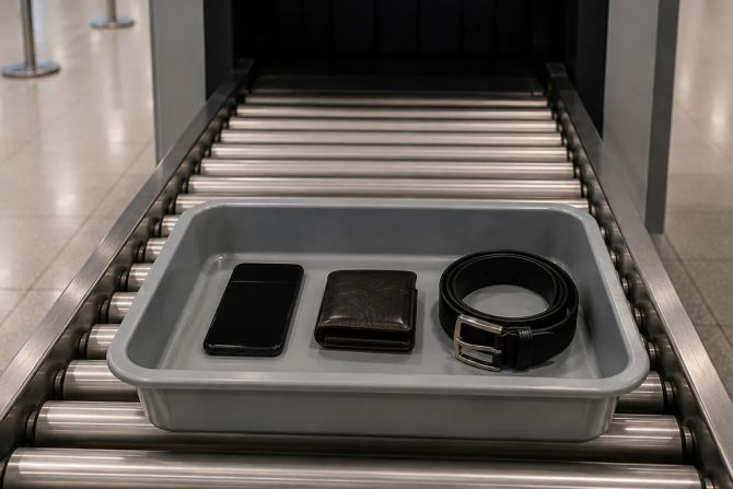 Gehört der Gurt in die Wanne oder darf er anbehalten werden? An den Flughäfen gibt es dafür keine pauschale Regel.