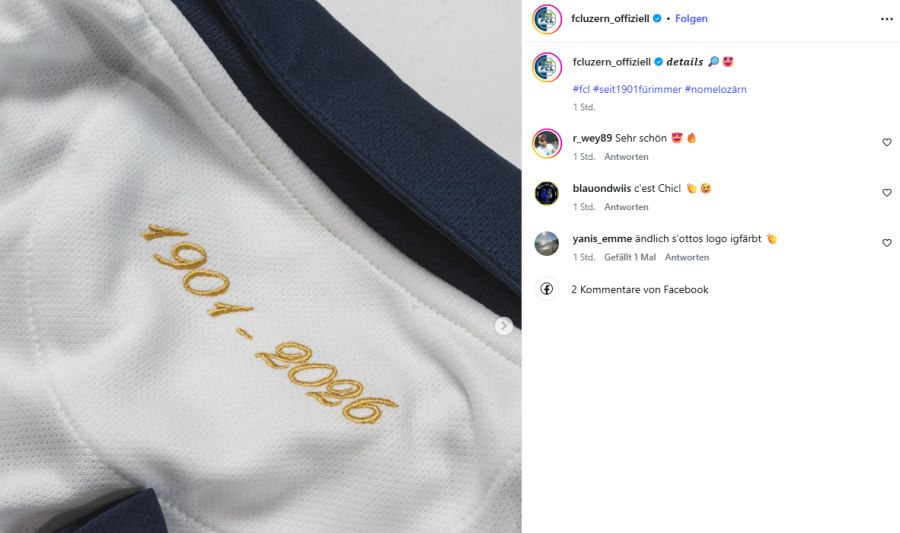 Zum 125. Geburtstag präsentiert der FC Luzern ein neues Trikot.