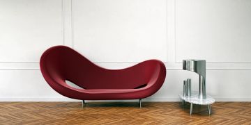 Sofa Tisch Parkett rot