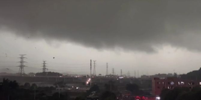 China Guangzhou Tornado Unwetter