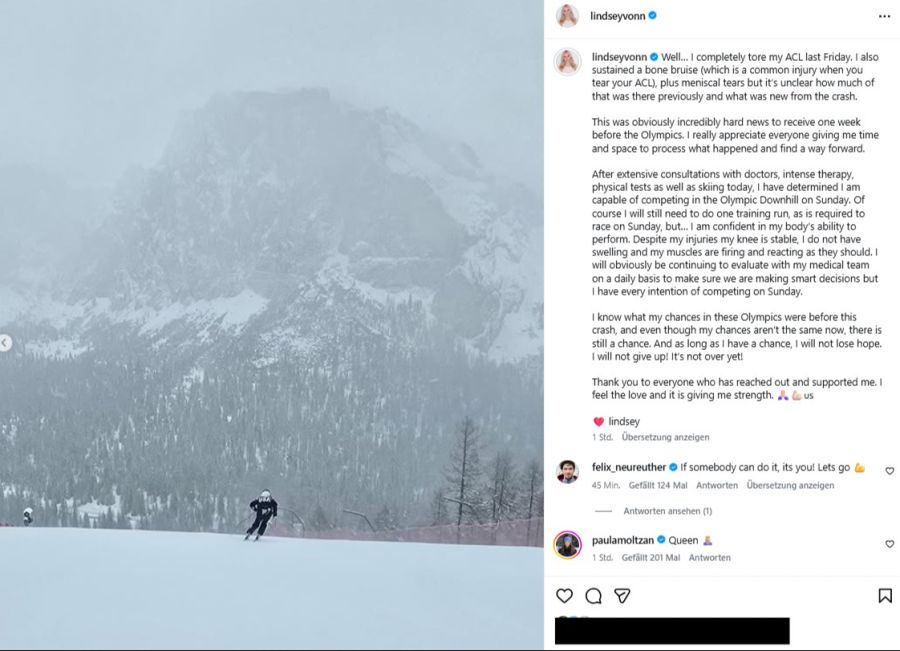 Zahlreiche Sportstars drücken ihr die Daumen.