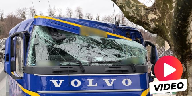 Lastwagen Unfall Baum