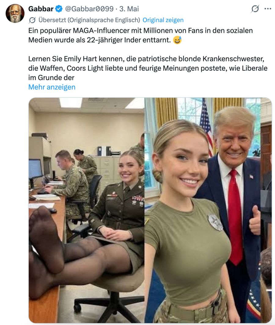 Die Bilder sollen Unterstützer von Donald Trump ansprechen.