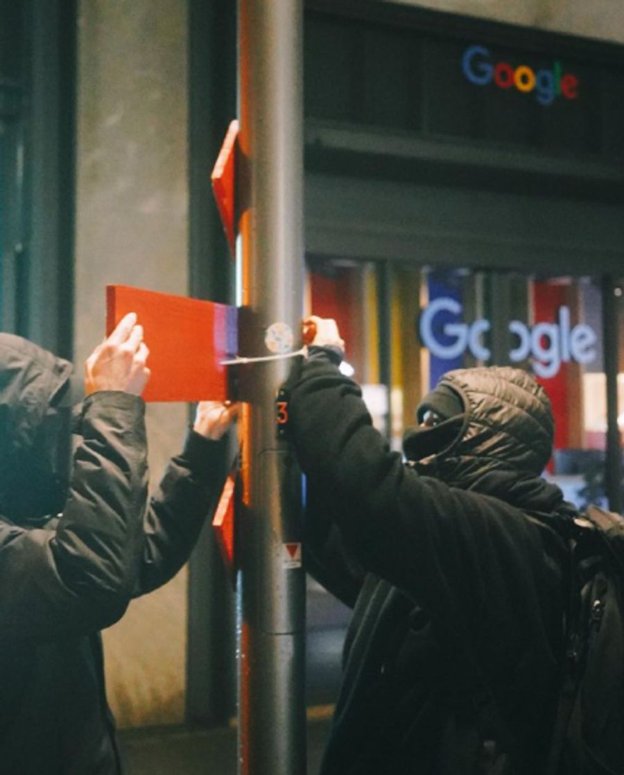Bislang gab es erst vereinzelte Aktionen – wie hier beim Google-Büro in Zürich.