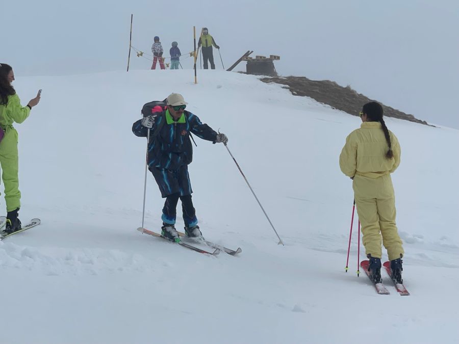 Skifahrer in Adeloboden.
