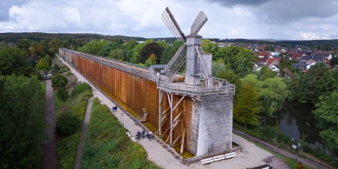 Salz Panoramaaussicht Windmühle Stadt