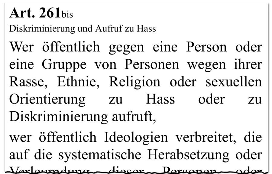 Sexismus Verbot Strafgesetzbuch