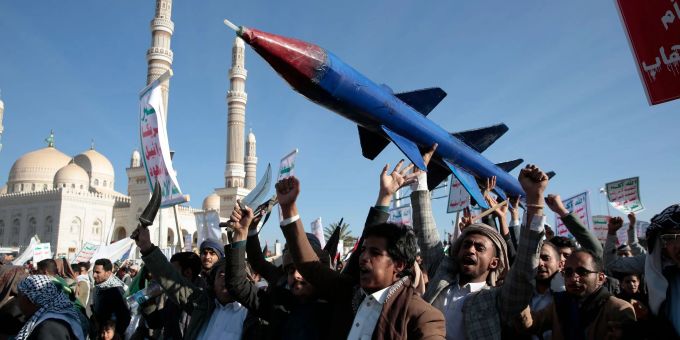 Aus dem Jemen ist erneut eine Rakete auf Israel abgefeuert worden. Sie konnte nach Armeeangaben abgefangen werden. (Archivbild) Rakete