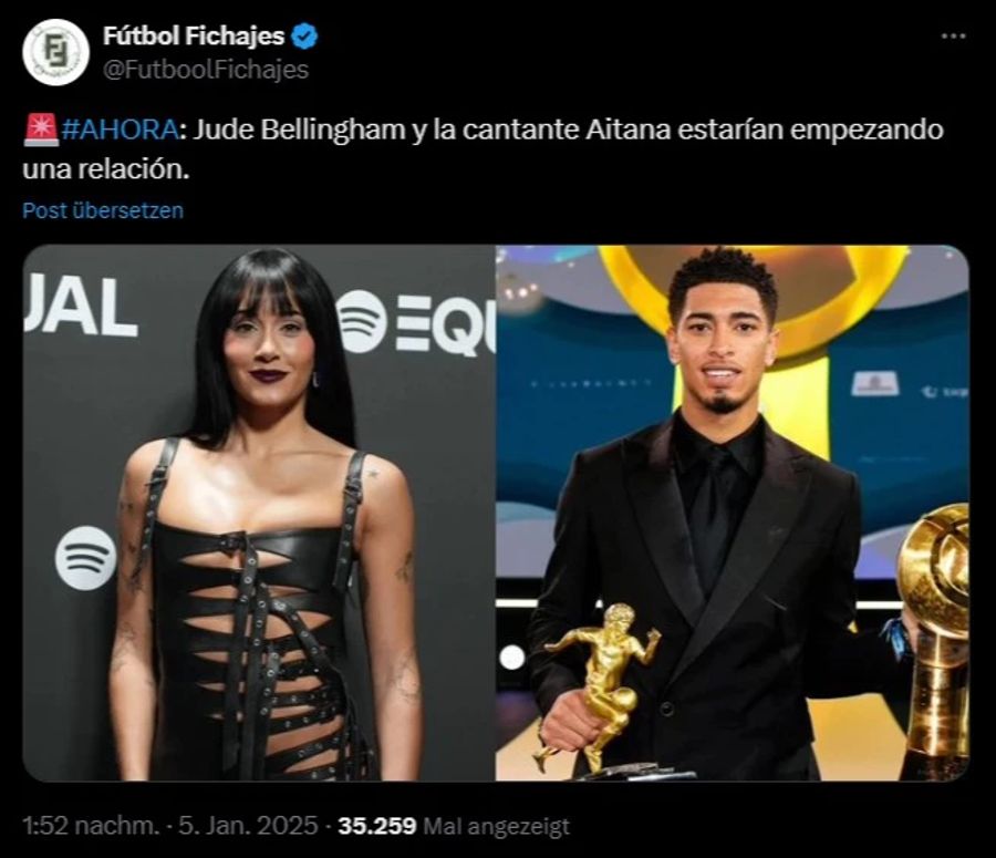 Aitana Jude Bellingham Twitter