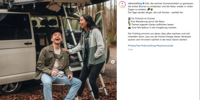 Noch setzt Nikin auf echte Menschen in der Werbung. nikin influencer ki-influencer