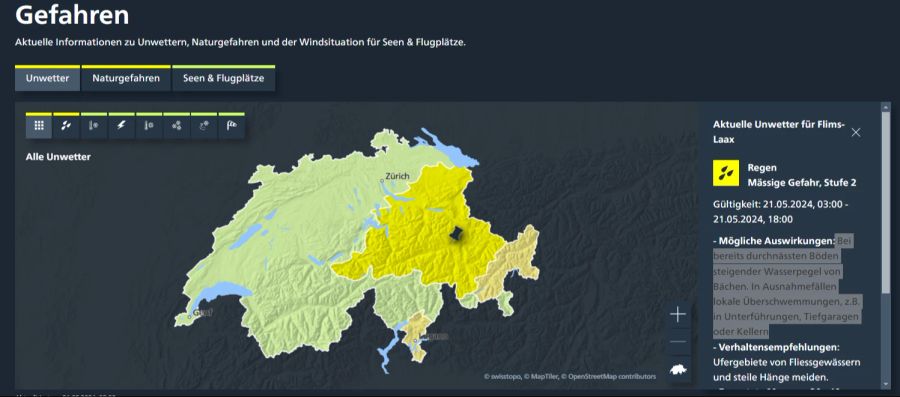 Gefahrenkarte WEtter