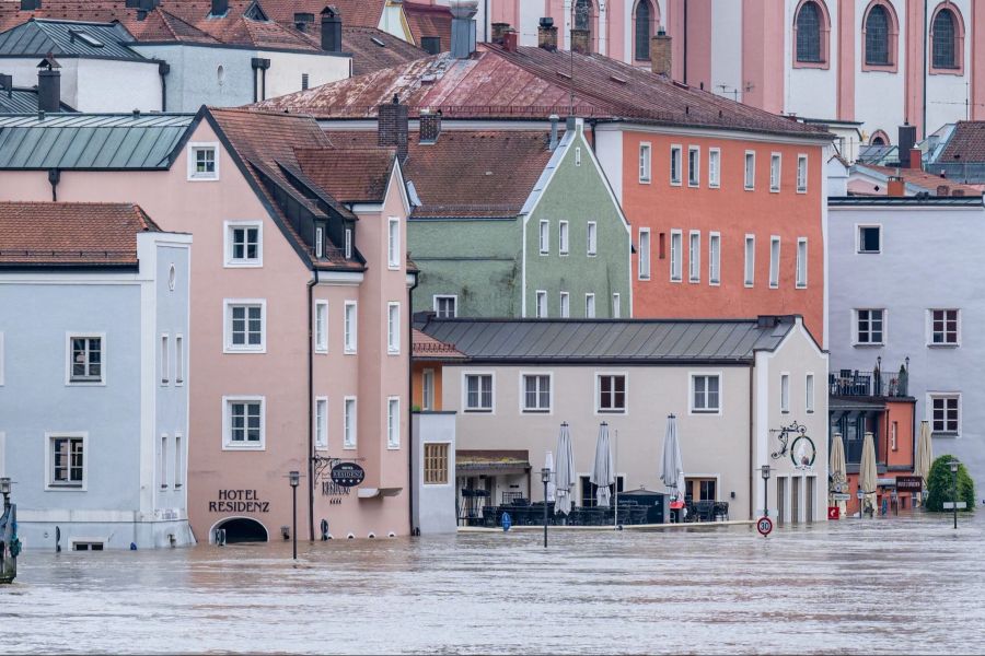 In Passau, wo die Donau, Inn und Ilz zusammenfliessen, wurde der Katastrophenfall ausgerufen.