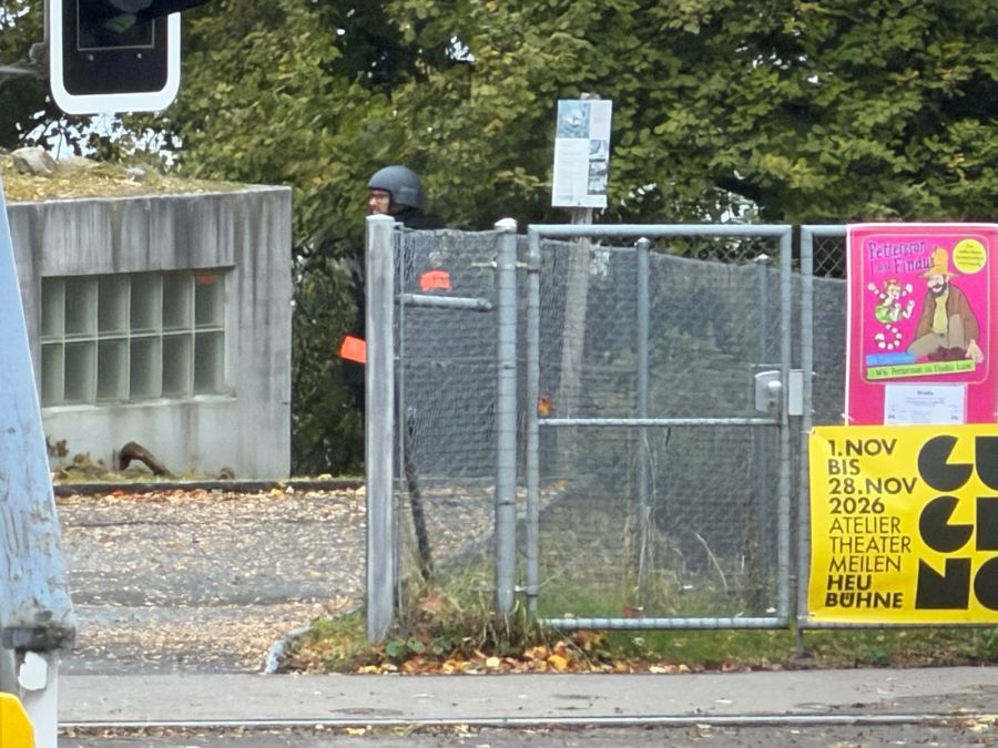 In Meilen ZH sind derzeit schwer bewaffnete Polizisten im Einatz.