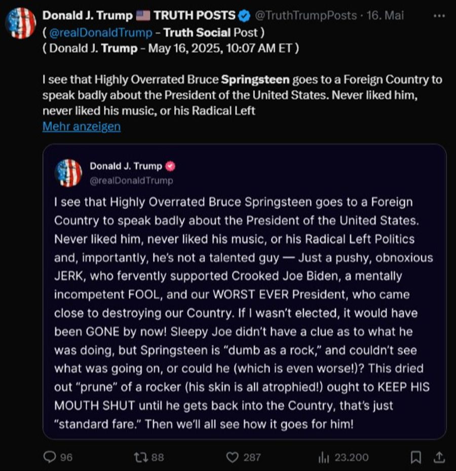 Bruce Springsteen Trump