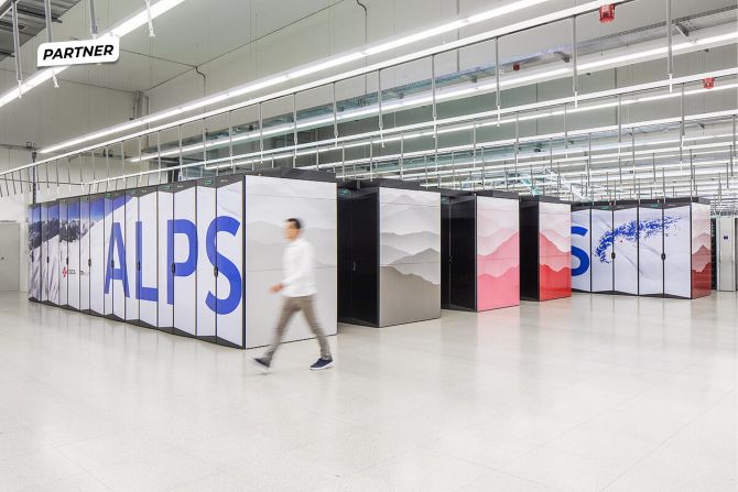 Für ihre Arbeit an einem eigenen KI-Modell für die Schweiz nutzen die Forschenden den Supercomputer Alps.