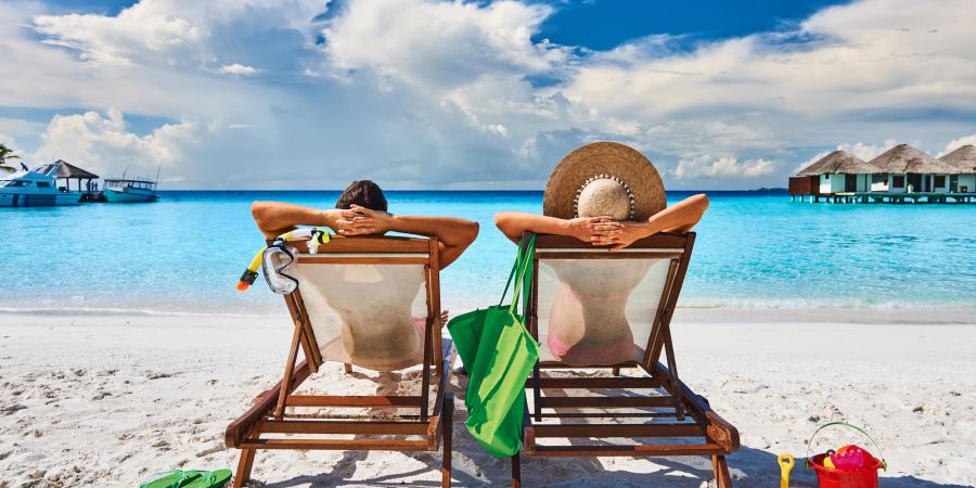 Strand, urlaub,