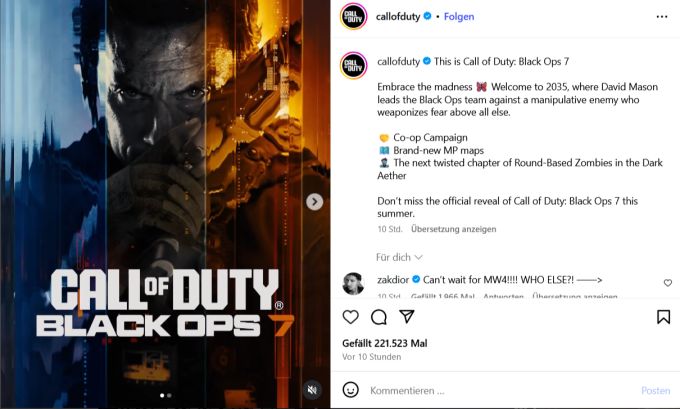 David Mason wird in «Black Ops 7» von Schauspieler Milo Ventimiglia verkörpert und erhält ein leicht überarbeitetes Aussehen, black ops 7