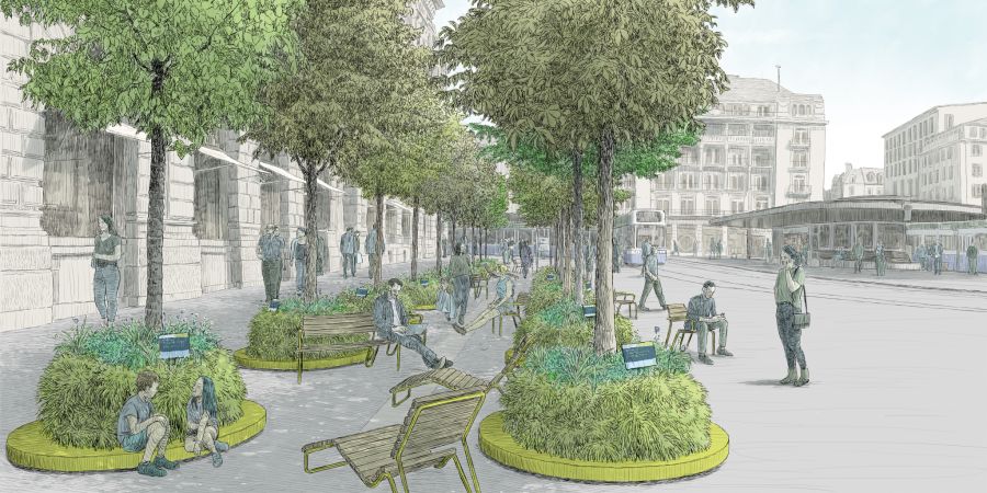 Bahnhofstrasse Zürich Bäume