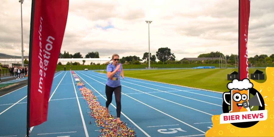 Legosteine Sprint barfuss