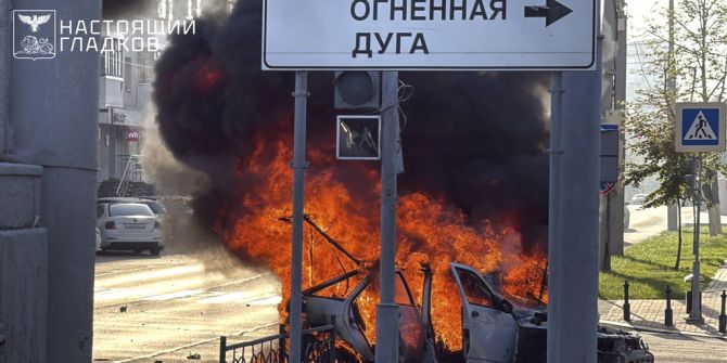 Brennendes Auto Belgorod