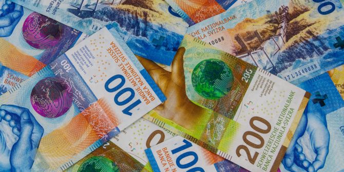 Geldscheine Schweizer Franken Billet