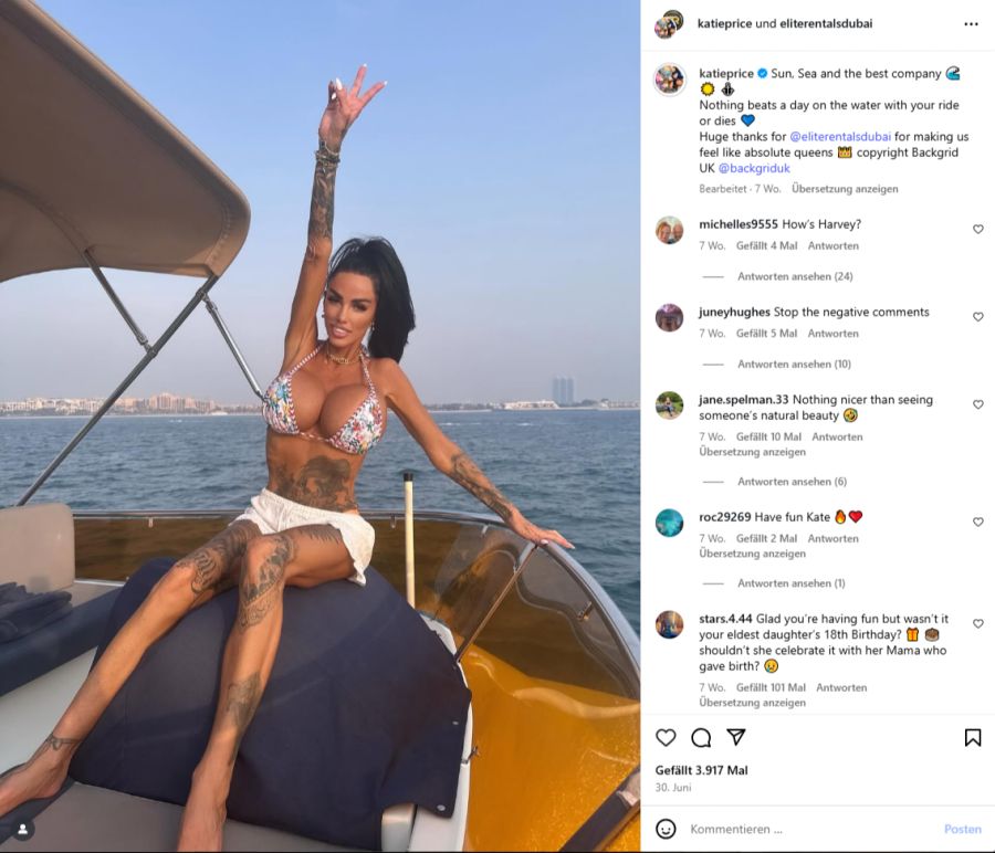 Zuletzt verriet sie, dass sie gerade noch 46 Kilo wiegt.