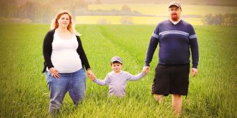 Familie Feld Landwirtschaft Adipositas