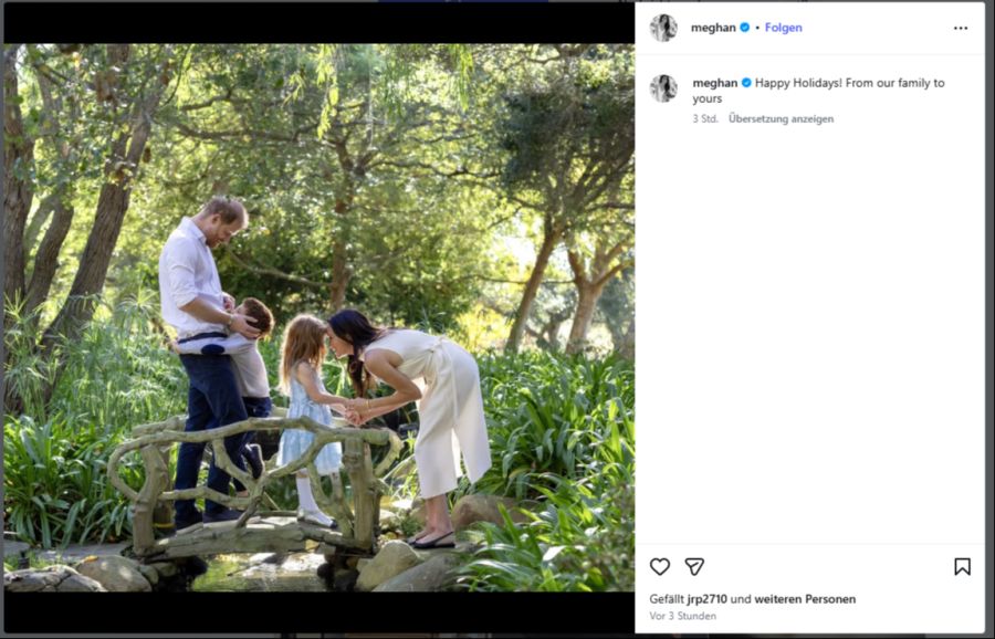 Zu Weihnachten postet Meghan Markle ein neues Familienfoto.