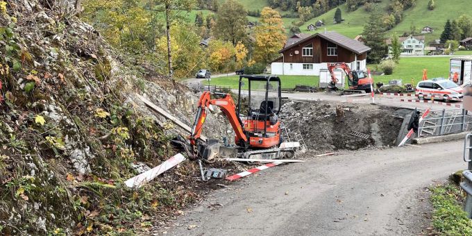 Alt St. Johann: Unfall mit Motorkarren. Unfall mit Motorkarren.