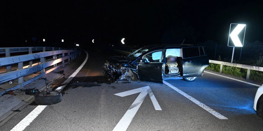 Unfall auf Autobahn